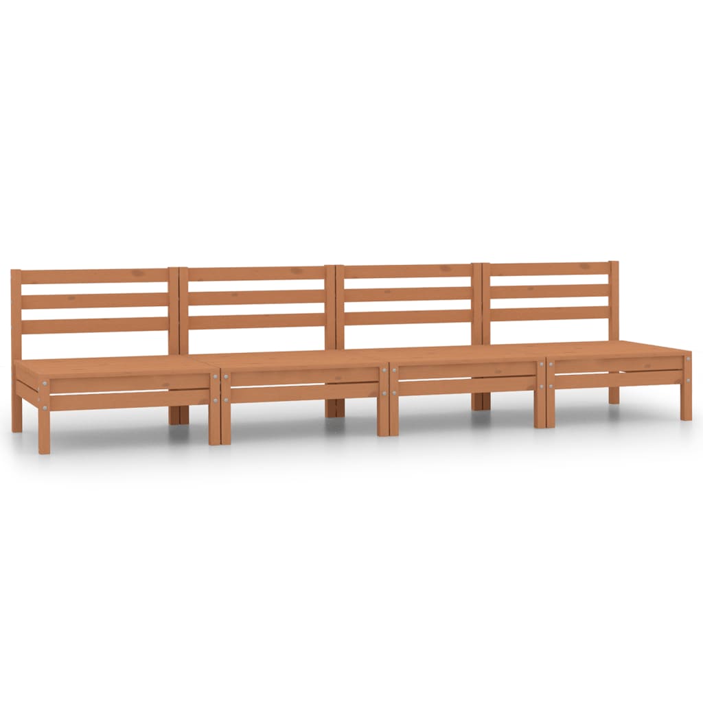 4-delige Loungeset massief grenenhout honingbruin is nu te koop bij PeponiXL, paradijselijk wonen!