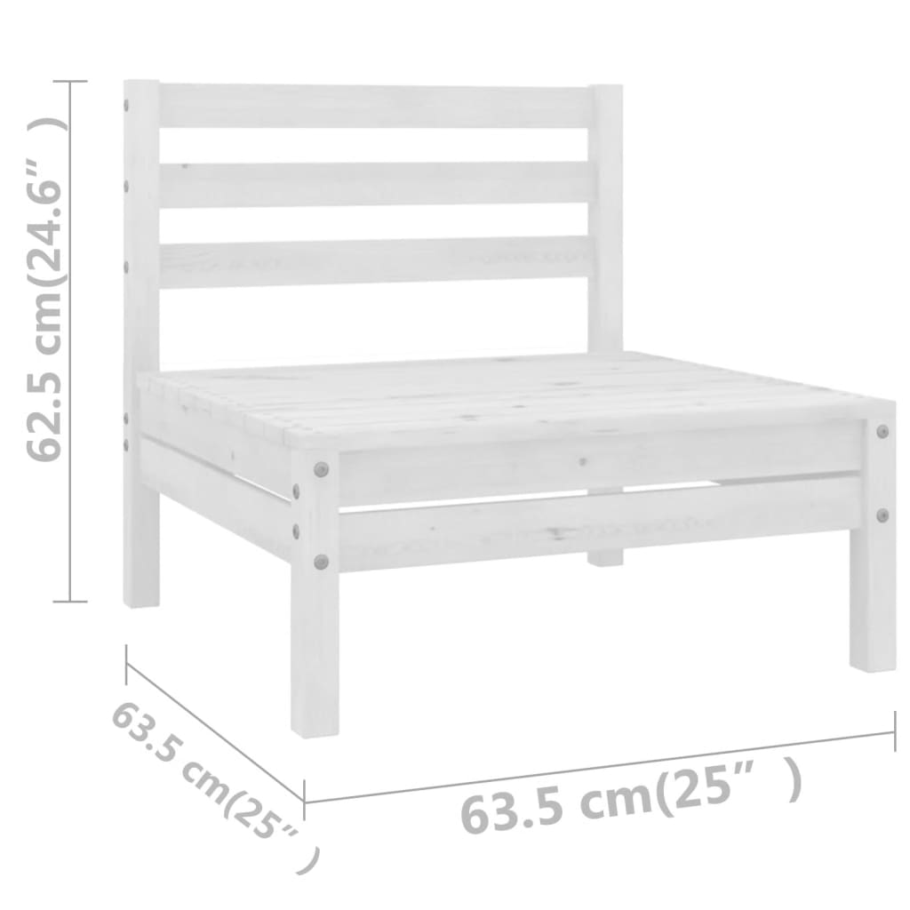 6-delige Loungeset massief grenenhout wit is nu te koop bij PeponiXL, paradijselijk wonen!