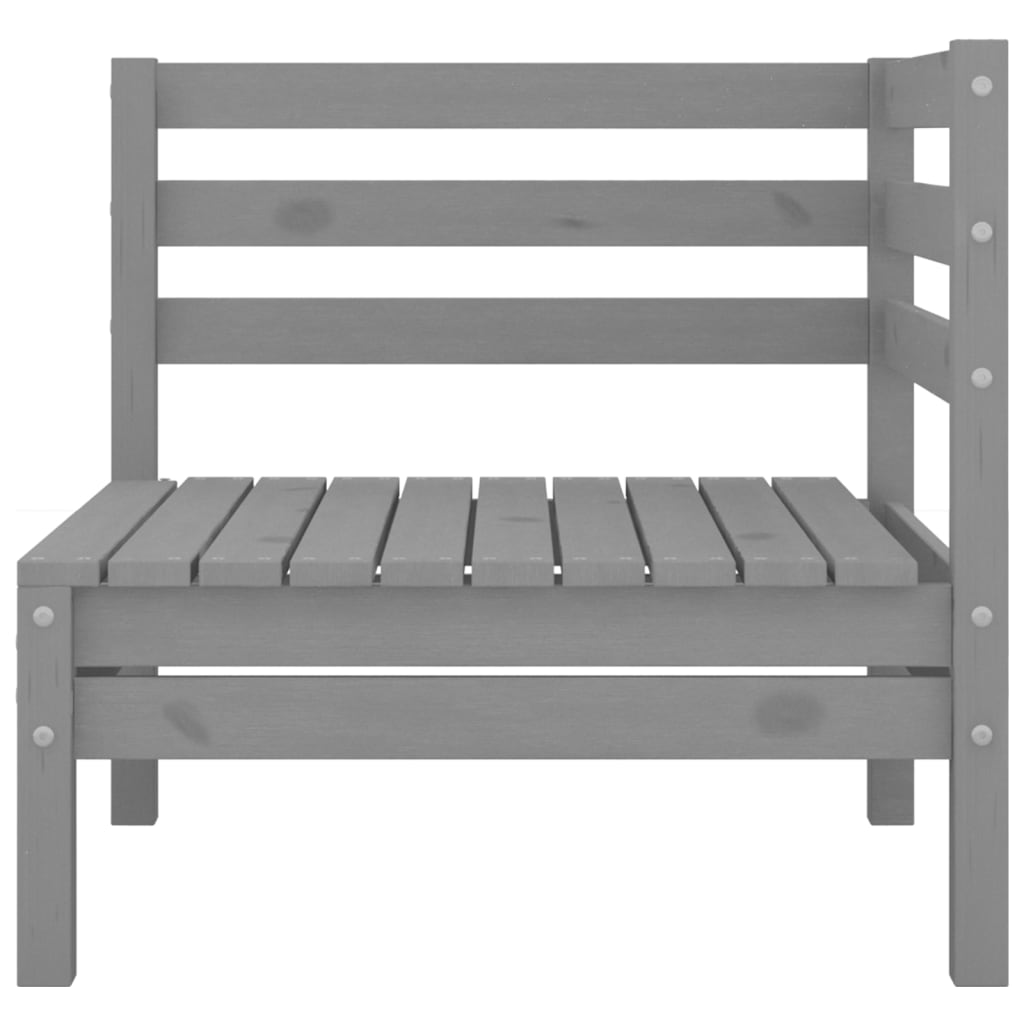 3-delige Loungeset massief grenenhout grijs is nu te koop bij PeponiXL, paradijselijk wonen!