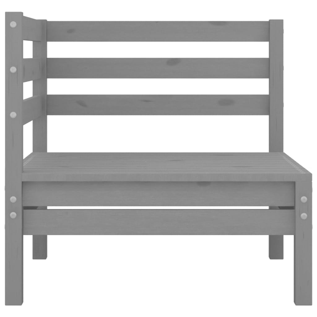 3-delige Loungeset massief grenenhout grijs is nu te koop bij PeponiXL, paradijselijk wonen!