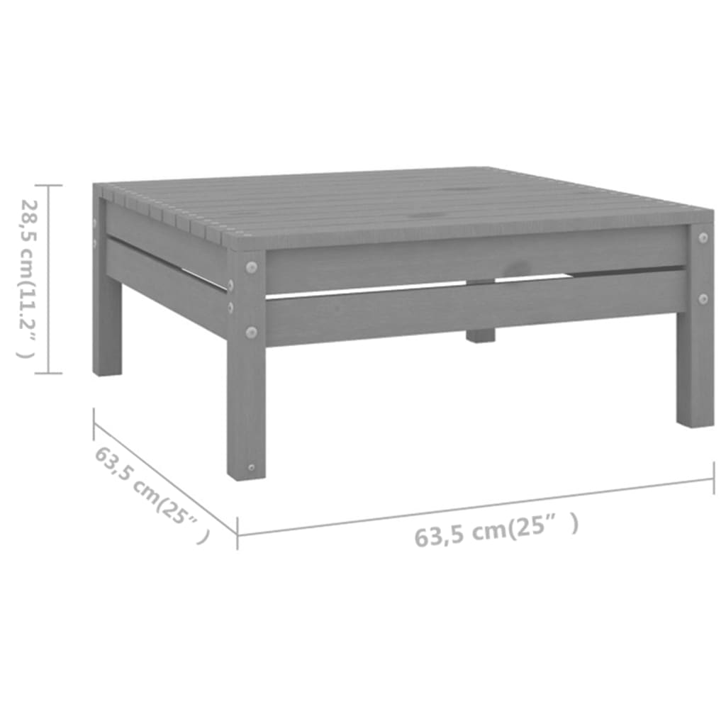 6-delige Loungeset massief grenenhout grijs is nu te koop bij PeponiXL, paradijselijk wonen!
