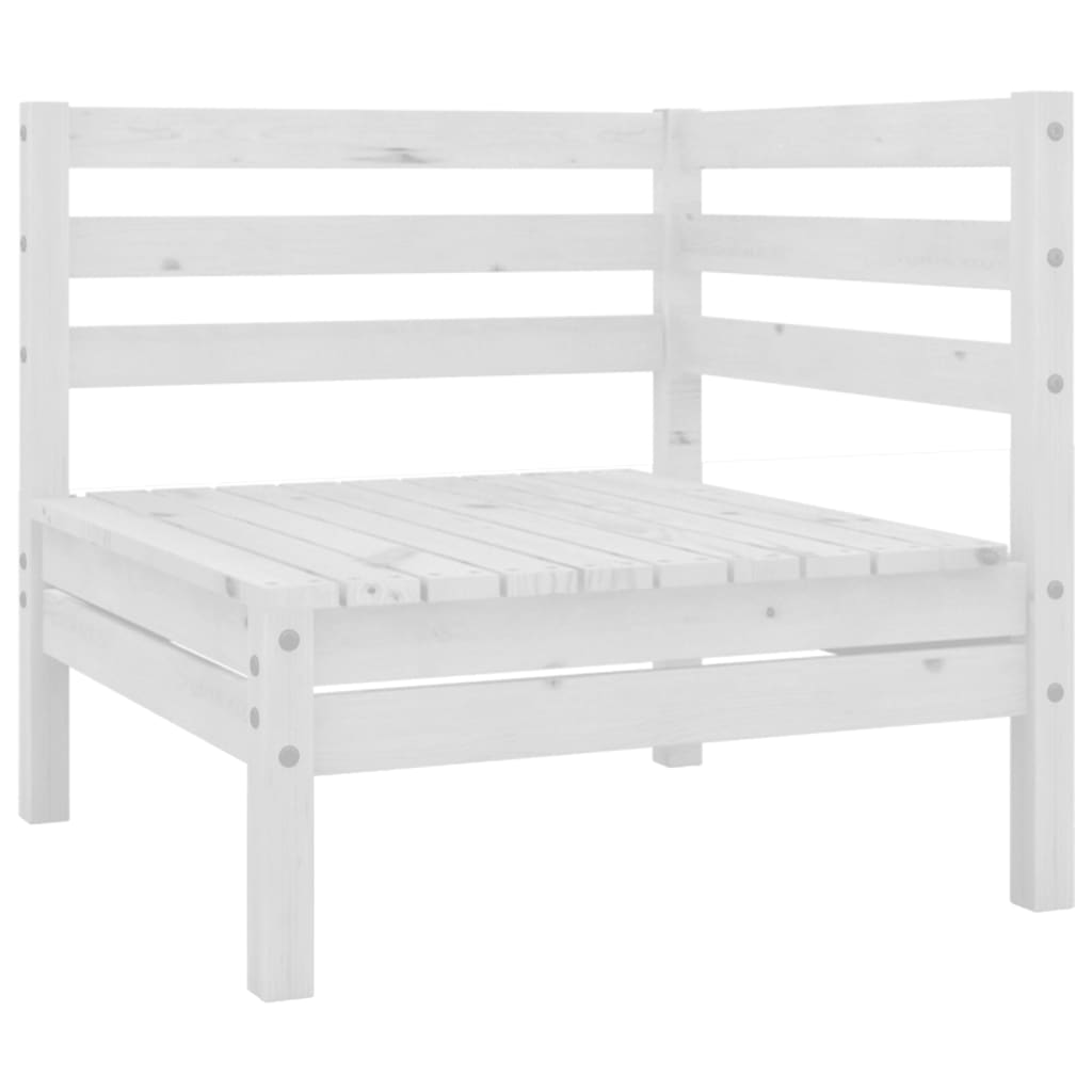 7-delige Loungeset massief grenenhout wit is nu te koop bij PeponiXL, paradijselijk wonen!