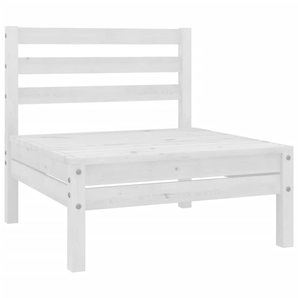 7-delige Loungeset massief grenenhout wit is nu te koop bij PeponiXL, paradijselijk wonen!