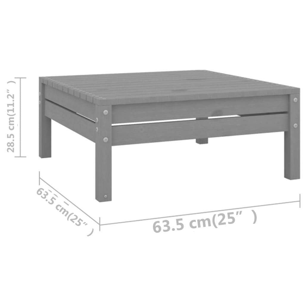 7-delige Loungeset massief grenenhout grijs is nu te koop bij PeponiXL, paradijselijk wonen!