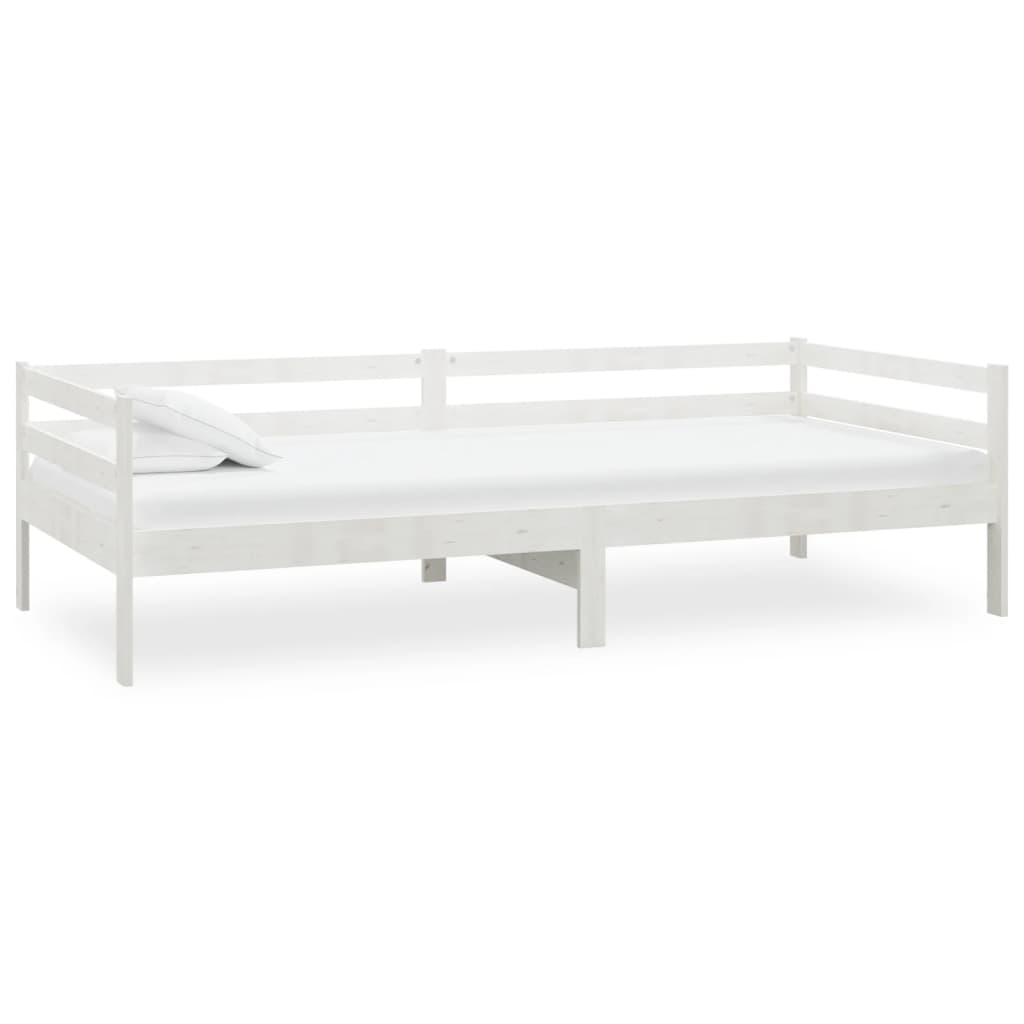 Slaapbank met matras massief grenenhout wit 90x200 cm is nu te koop bij PeponiXL, paradijselijk wonen!