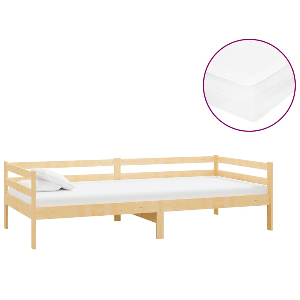 Slaapbank met matras massief grenenhout 90x200 cm is nu te koop bij PeponiXL, paradijselijk wonen!