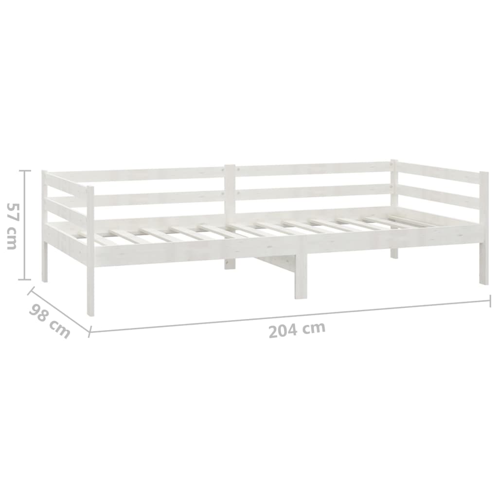 Slaapbank met matras massief grenenhout wit 90x200 cm is nu te koop bij PeponiXL, paradijselijk wonen!
