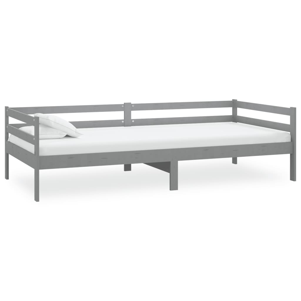 Slaapbank met matras massief grenenhout grijs 90x200 cm is nu te koop bij PeponiXL, paradijselijk wonen!
