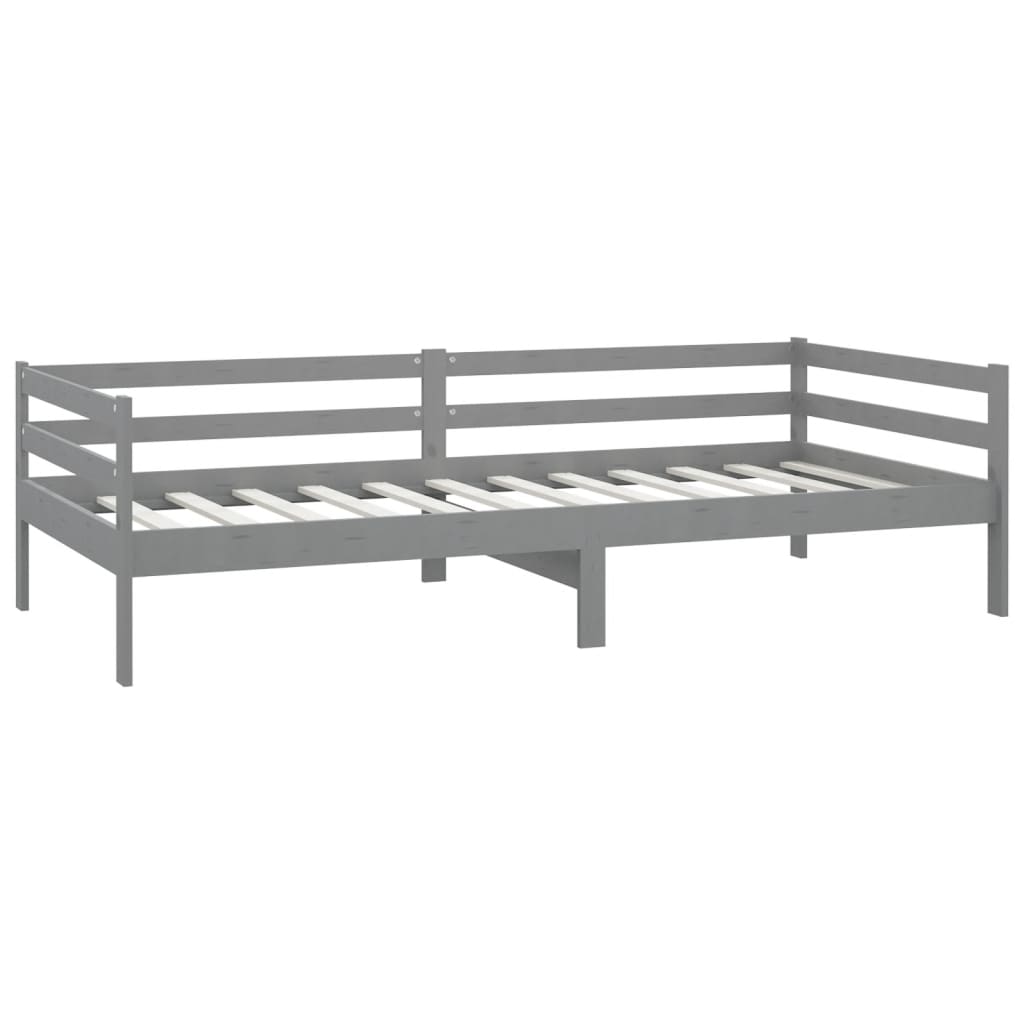 Slaapbank met matras massief grenenhout grijs 90x200 cm is nu te koop bij PeponiXL, paradijselijk wonen!