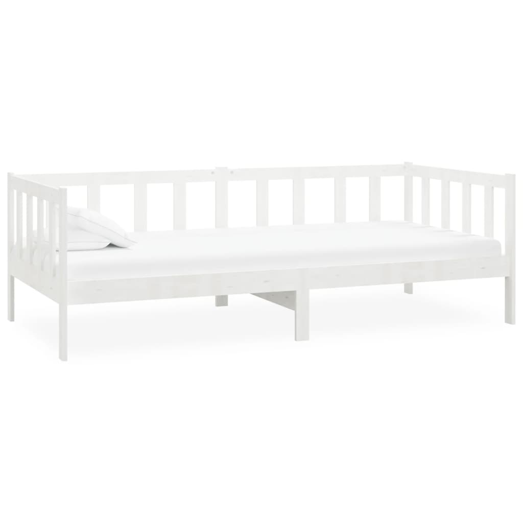 Slaapbank met matras massief grenenhout wit 90x200 cm is nu te koop bij PeponiXL, paradijselijk wonen!