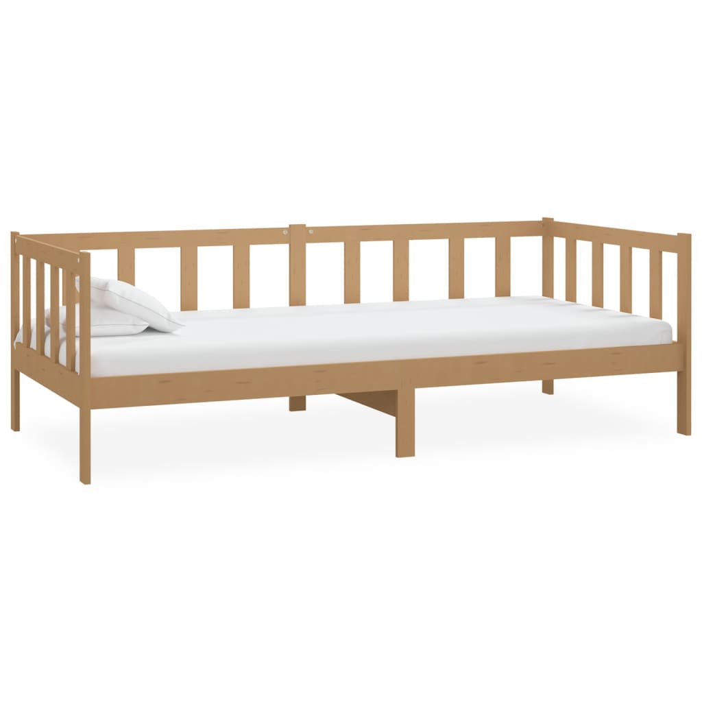 Slaapbank met matras massief grenenhout honingbruin 90x200 cm is nu te koop bij PeponiXL, paradijselijk wonen!