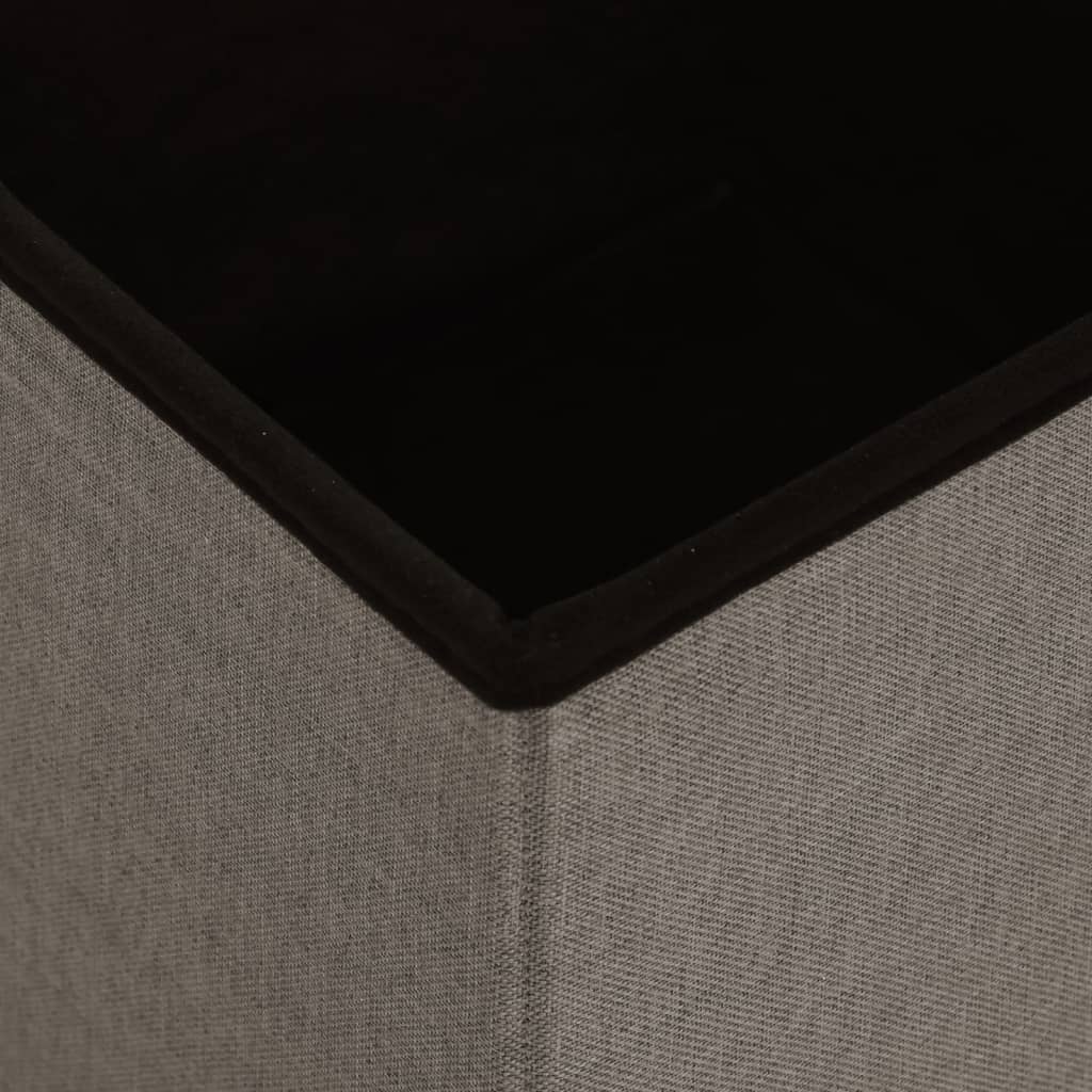 Opbergkrukken inklapbaar 2 st kunstlinnen taupe is nu te koop bij PeponiXL, paradijselijk wonen!