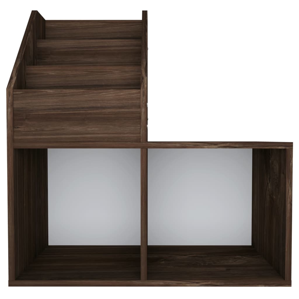 Kindertijdschriftenrek 71x30x78,5 cm bewerkt hout gerookt eiken is nu te koop bij PeponiXL, paradijselijk wonen!