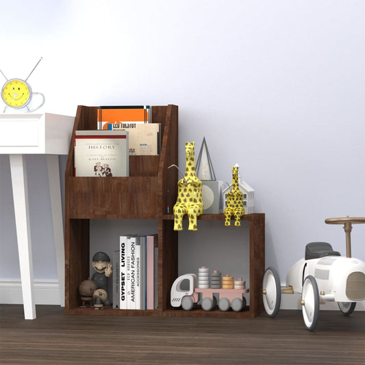 Kindertijdschriftenrek 71x30x78,5 cm bewerkt hout bruineiken is nu te koop bij PeponiXL, paradijselijk wonen!