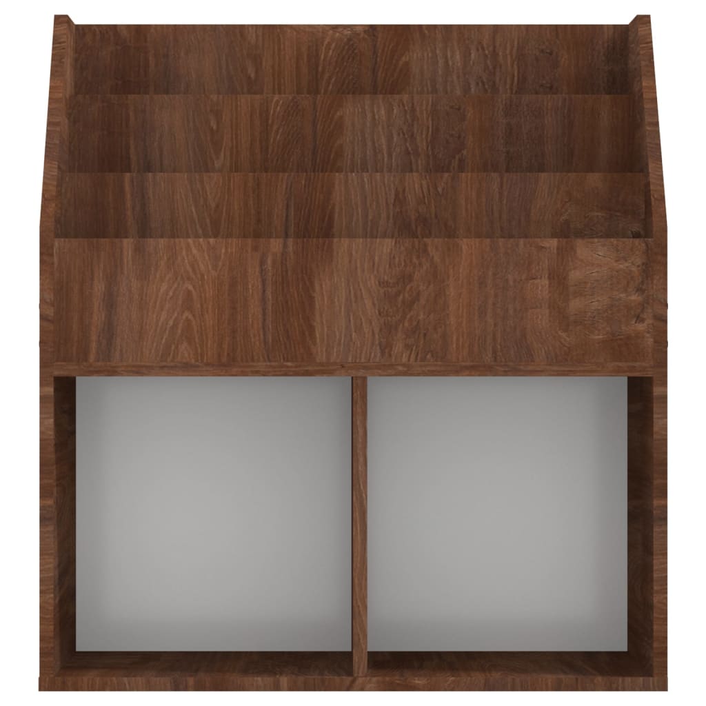 Kindertijdschriftenrek 71x30x78,5 cm bewerkt hout bruineiken is nu te koop bij PeponiXL, paradijselijk wonen!