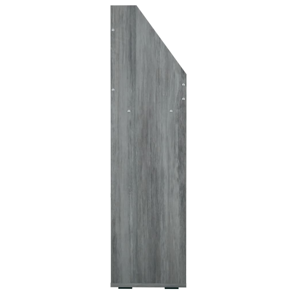 Kindertijdschriftenrek 71x30x114 cm bewerkt hout betongrijs is nu te koop bij PeponiXL, paradijselijk wonen!