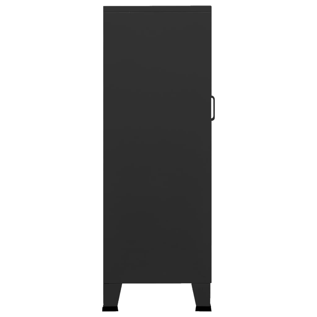 Opbergkast industrieel 70x40x115 cm metaal zwart is nu te koop bij PeponiXL, paradijselijk wonen!