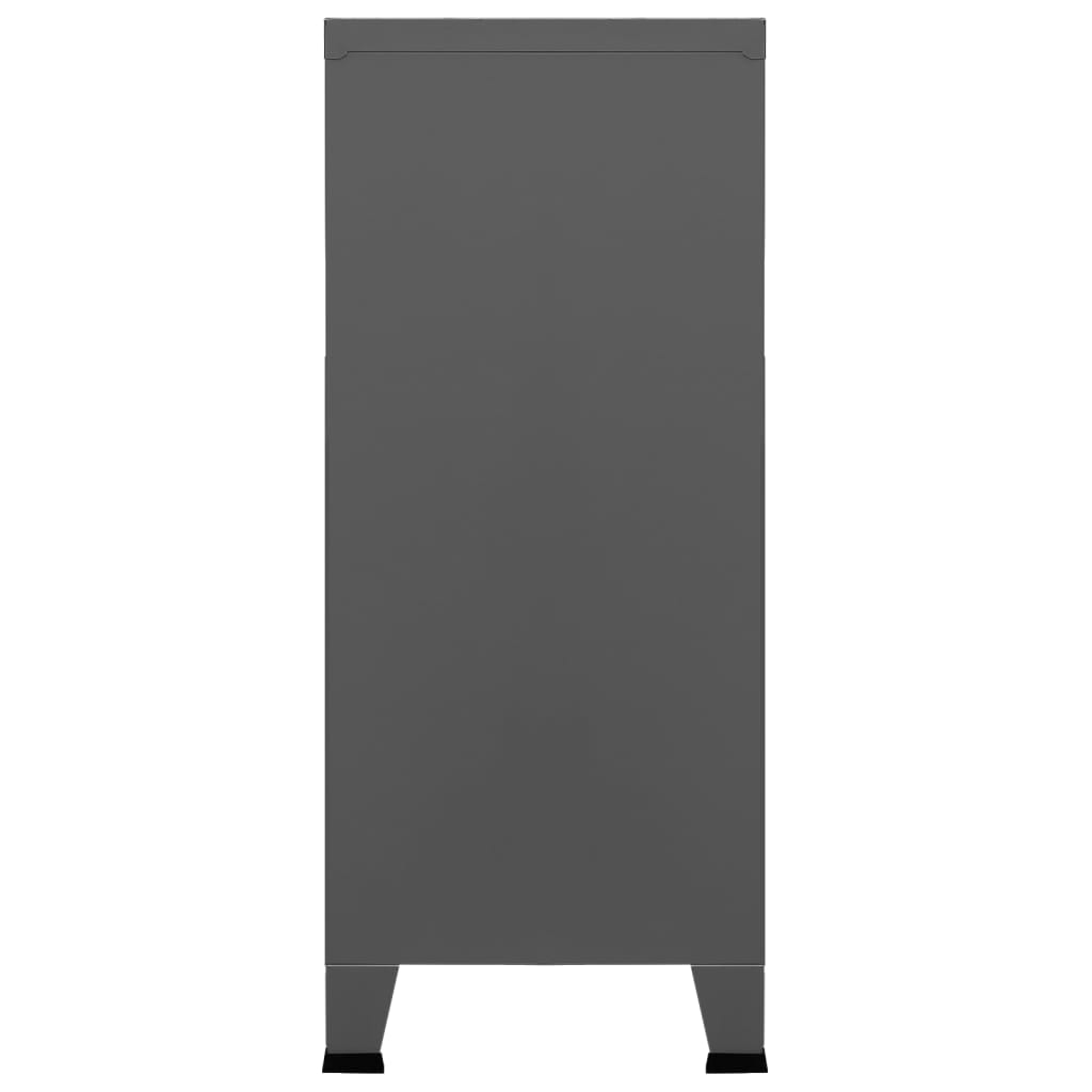Opbergkast industrieel 90x40x100 cm staal antracietkleurig is nu te koop bij PeponiXL, paradijselijk wonen!