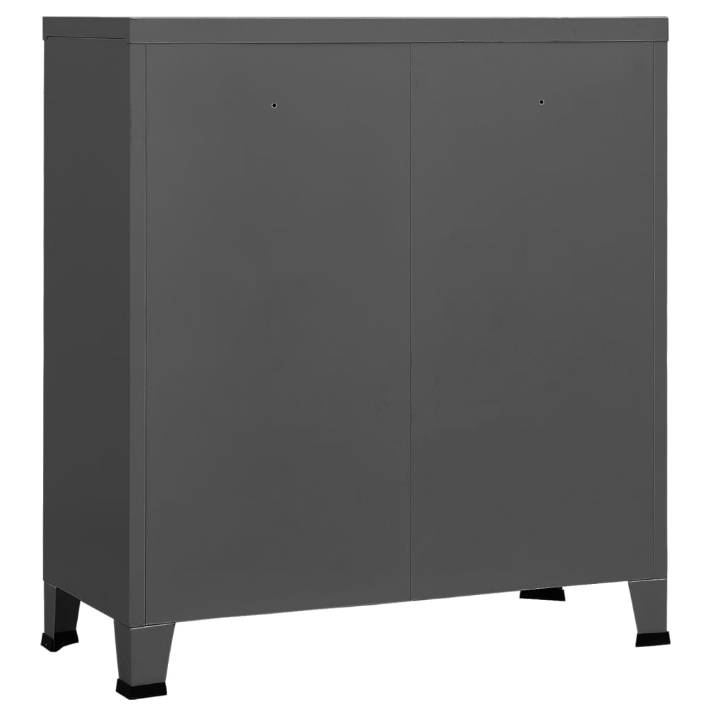 Opbergkast industrieel 90x40x100 cm staal antracietkleurig is nu te koop bij PeponiXL, paradijselijk wonen!