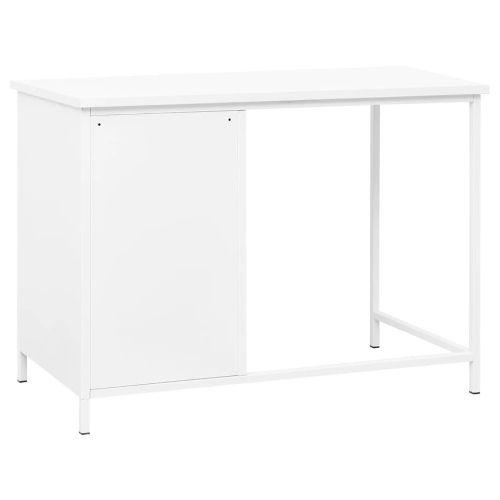 Bureau industrieel met lades 105x52x75 cm staal wit is nu te koop bij PeponiXL, paradijselijk wonen!