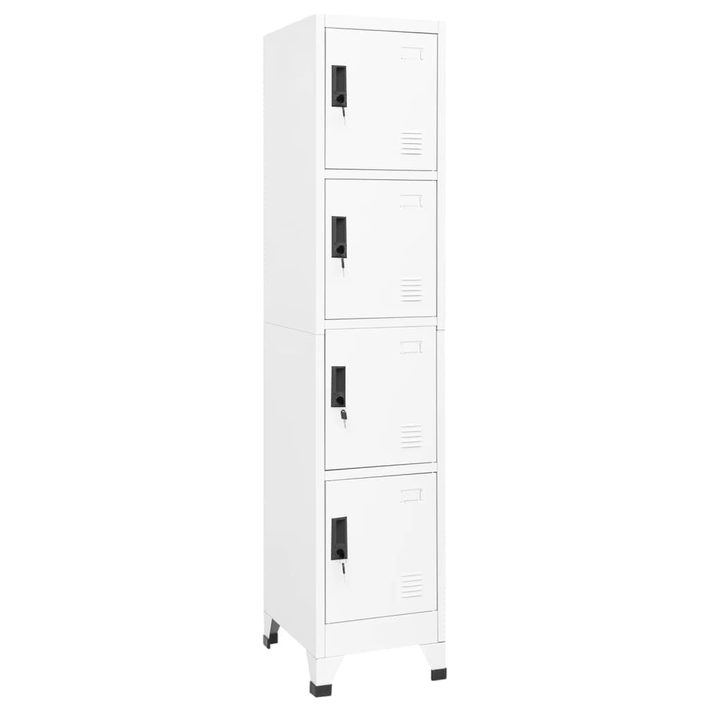 Lockerkast 38x45x180 cm staal wit is nu te koop bij PeponiXL, paradijselijk wonen!