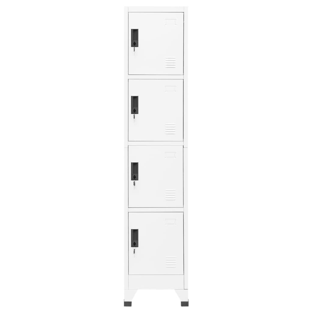 Lockerkast 38x45x180 cm staal wit is nu te koop bij PeponiXL, paradijselijk wonen!