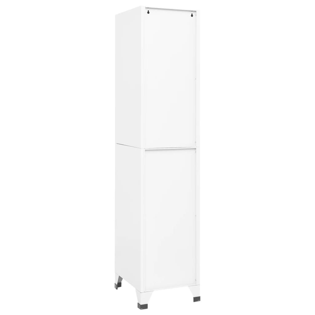 Lockerkast 38x45x180 cm staal wit is nu te koop bij PeponiXL, paradijselijk wonen!