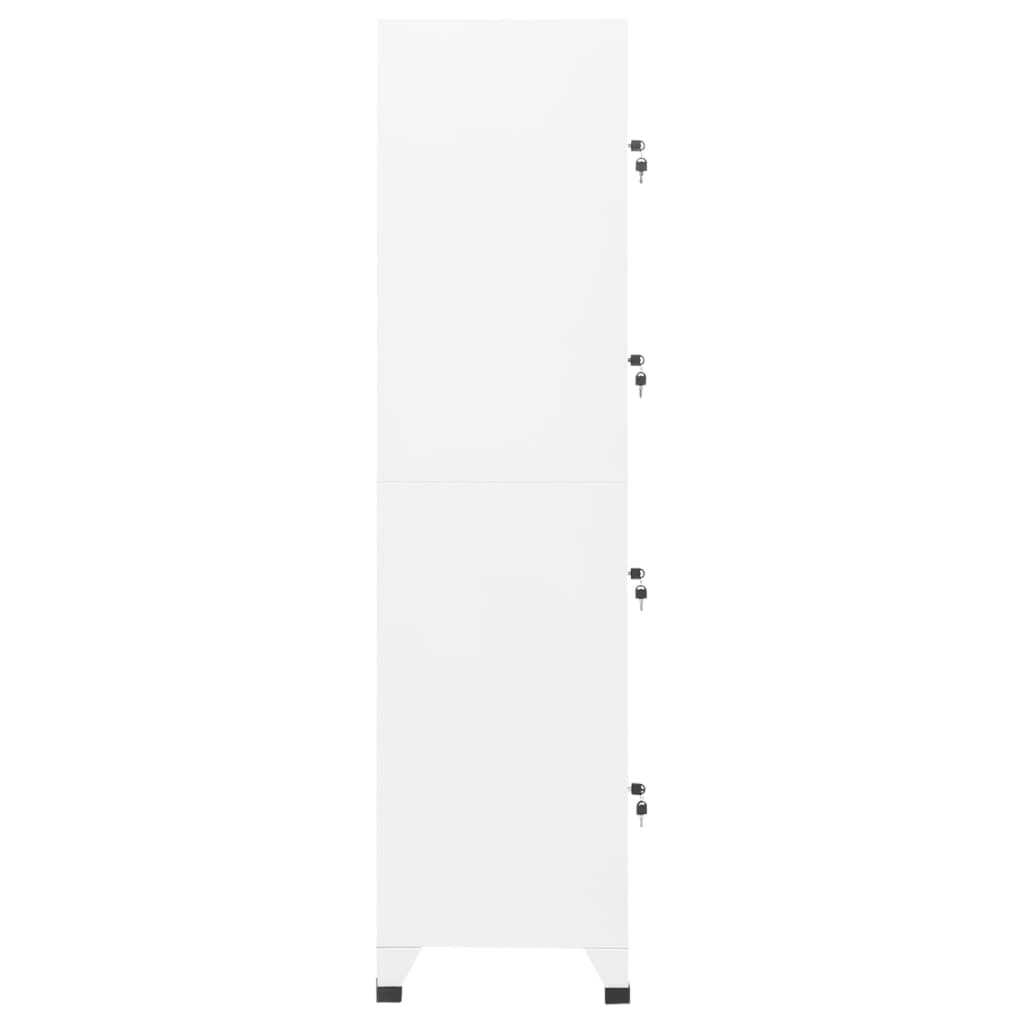 Lockerkast 38x45x180 cm staal wit is nu te koop bij PeponiXL, paradijselijk wonen!