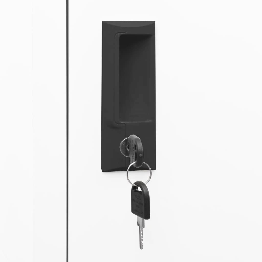 Lockerkast 38x45x180 cm staal wit is nu te koop bij PeponiXL, paradijselijk wonen!