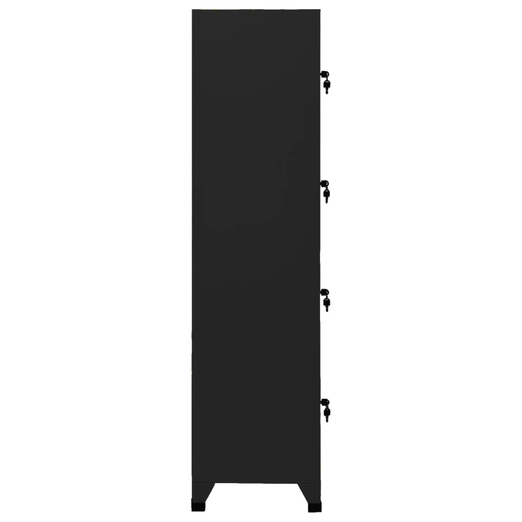 Lockerkast 38x45x180 cm staal zwart is nu te koop bij PeponiXL, paradijselijk wonen!