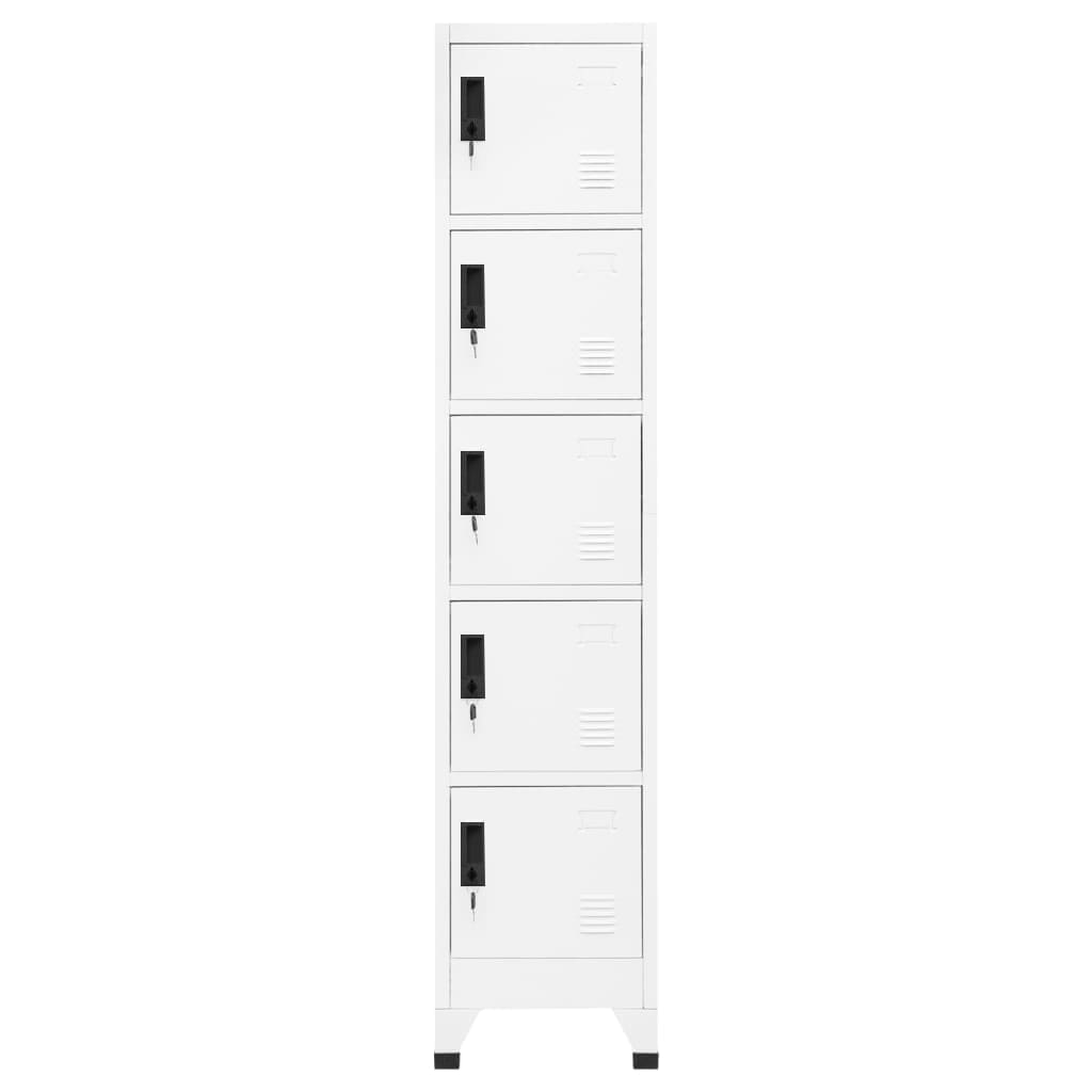 Lockerkast 38x40x180 cm staal wit is nu te koop bij PeponiXL, paradijselijk wonen!