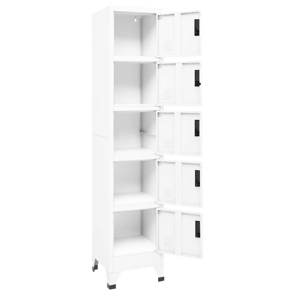 Lockerkast 38x40x180 cm staal wit is nu te koop bij PeponiXL, paradijselijk wonen!