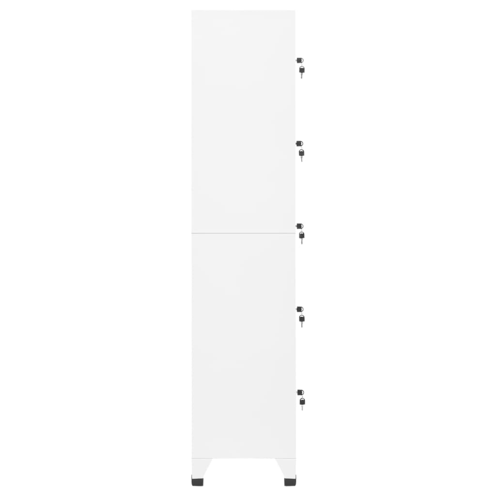 Lockerkast 38x40x180 cm staal wit is nu te koop bij PeponiXL, paradijselijk wonen!