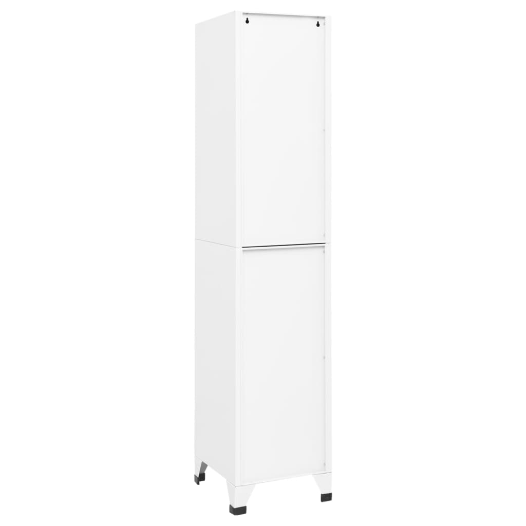 Lockerkast 38x40x180 cm staal wit is nu te koop bij PeponiXL, paradijselijk wonen!