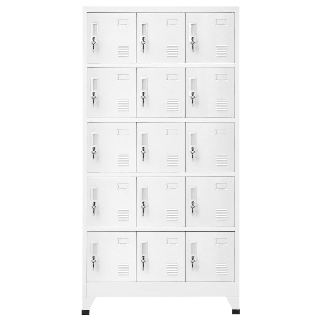Lockerkast 90x40x180 cm staal lichtgrijs is nu te koop bij PeponiXL, paradijselijk wonen!