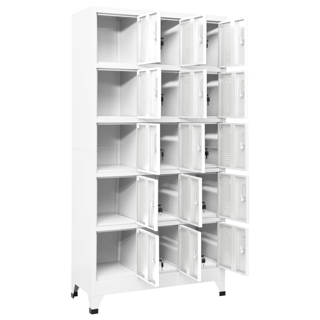 Lockerkast 90x40x180 cm staal lichtgrijs is nu te koop bij PeponiXL, paradijselijk wonen!
