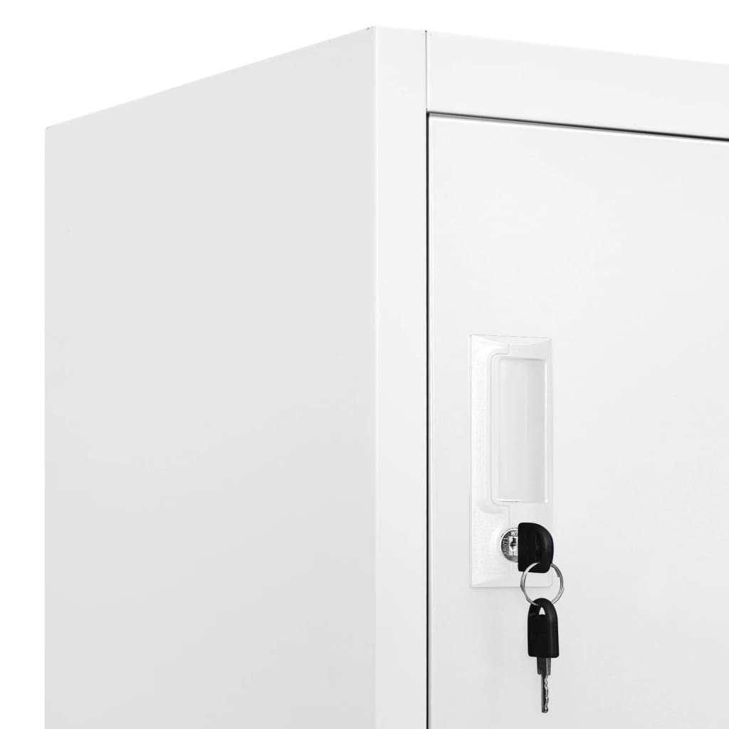 Lockerkast 90x40x180 cm staal lichtgrijs is nu te koop bij PeponiXL, paradijselijk wonen!