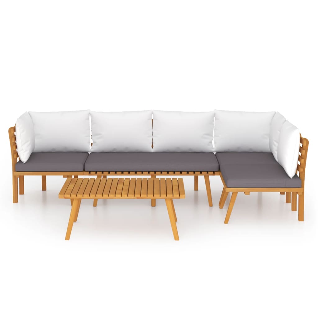 5-delige Loungeset met kussens massief acaciahout is nu te koop bij PeponiXL, paradijselijk wonen!