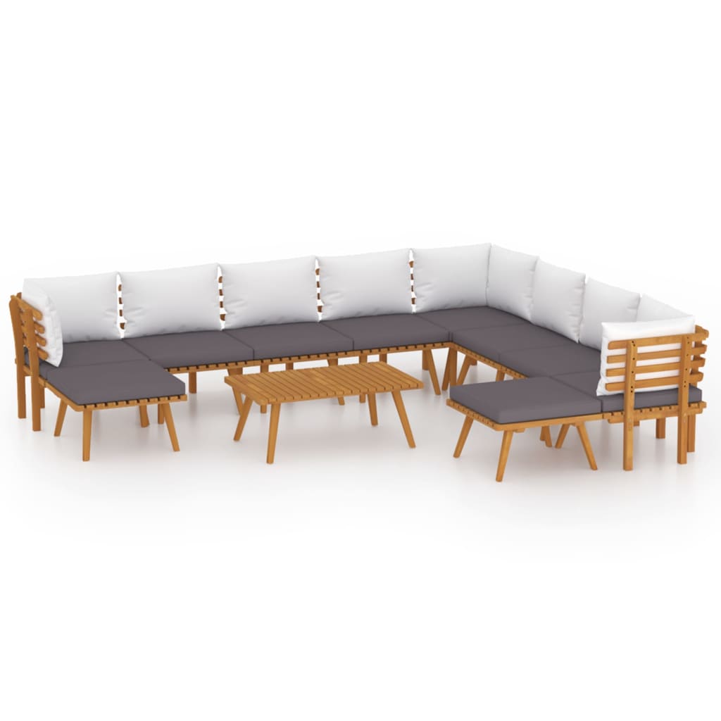 11-delige Loungeset met kussens massief acaciahout is nu te koop bij PeponiXL, paradijselijk wonen!