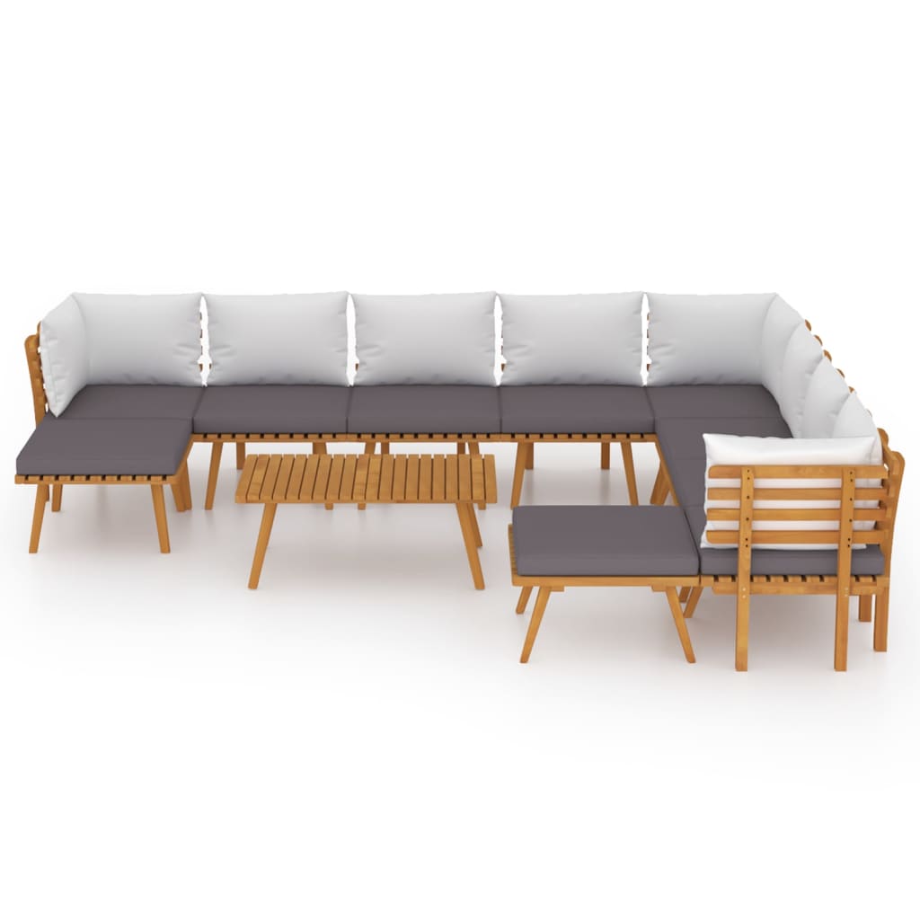11-delige Loungeset met kussens massief acaciahout is nu te koop bij PeponiXL, paradijselijk wonen!