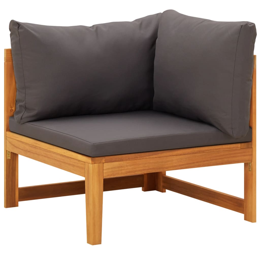 5-delige Loungeset met donkergrijze kussens acaciahout is nu te koop bij PeponiXL, paradijselijk wonen!