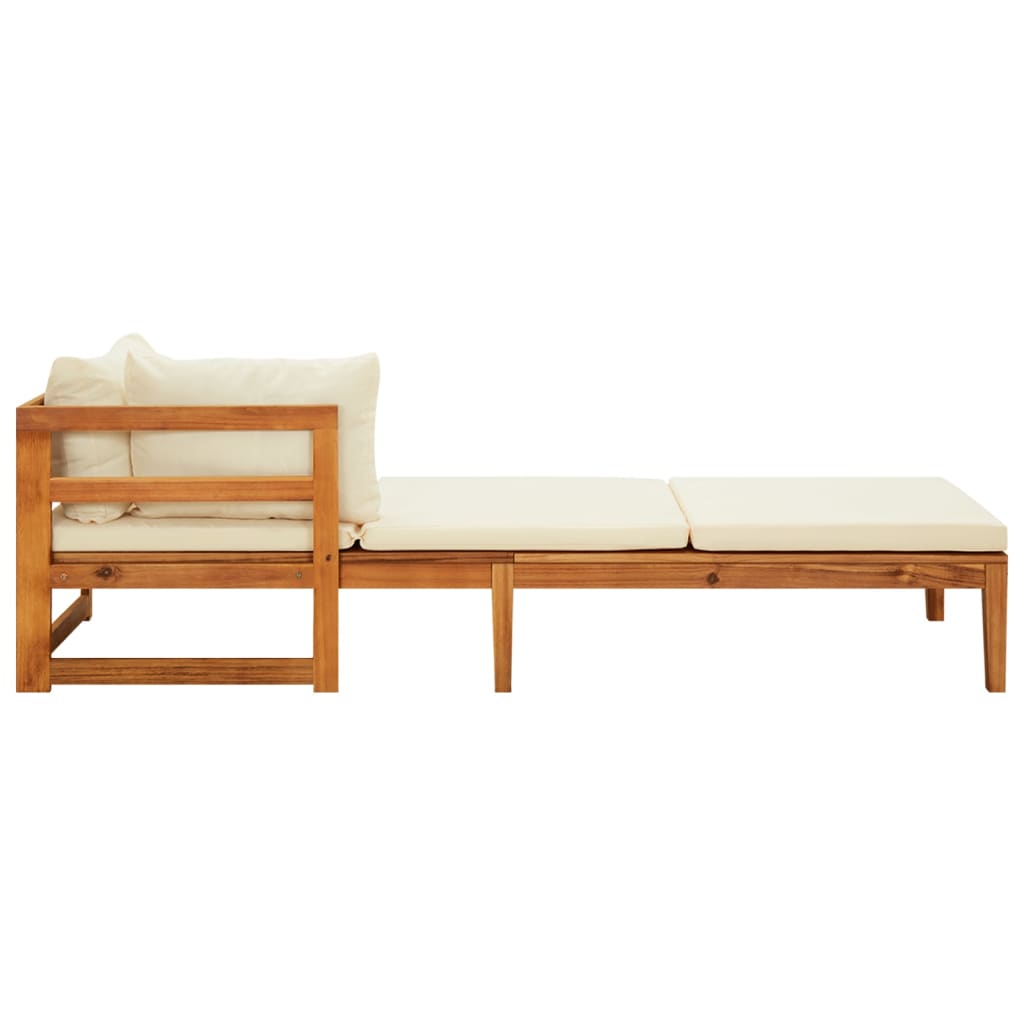 3-delige Loungeset met crèmewitte kussens acaciahout is nu te koop bij PeponiXL, paradijselijk wonen!