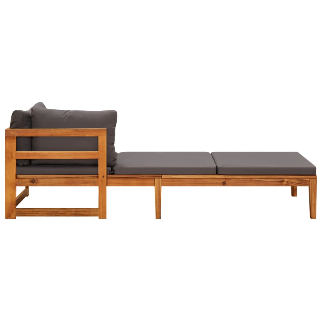 3-delige Loungeset met donkergrijze kussens acaciahout is nu te koop bij PeponiXL, paradijselijk wonen!
