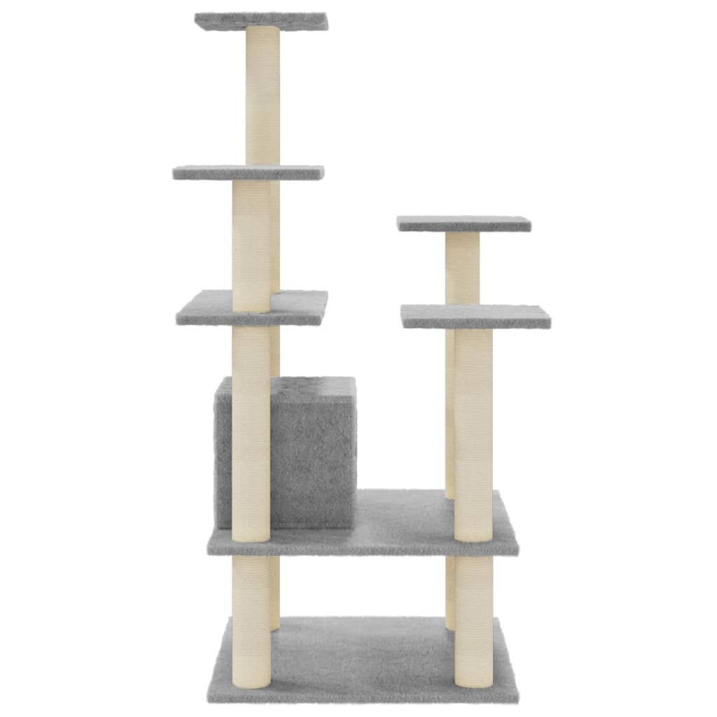 Kattenkrabpaal met sisal krabpalen 110 cm lichtgrijs is nu te koop bij PeponiXL, paradijselijk wonen!