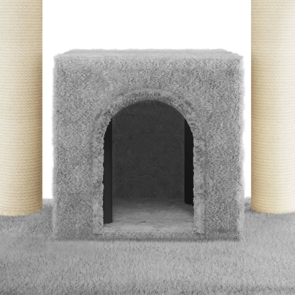 Kattenkrabpaal met sisal krabpalen 110 cm lichtgrijs is nu te koop bij PeponiXL, paradijselijk wonen!