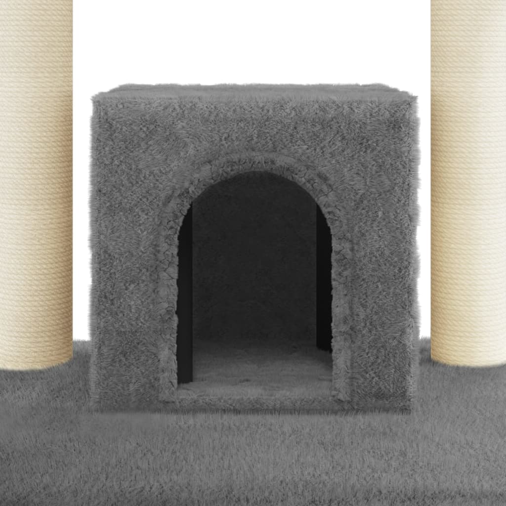 Kattenkrabpaal met sisal krabpalen 110 cm donkergrijs is nu te koop bij PeponiXL, paradijselijk wonen!