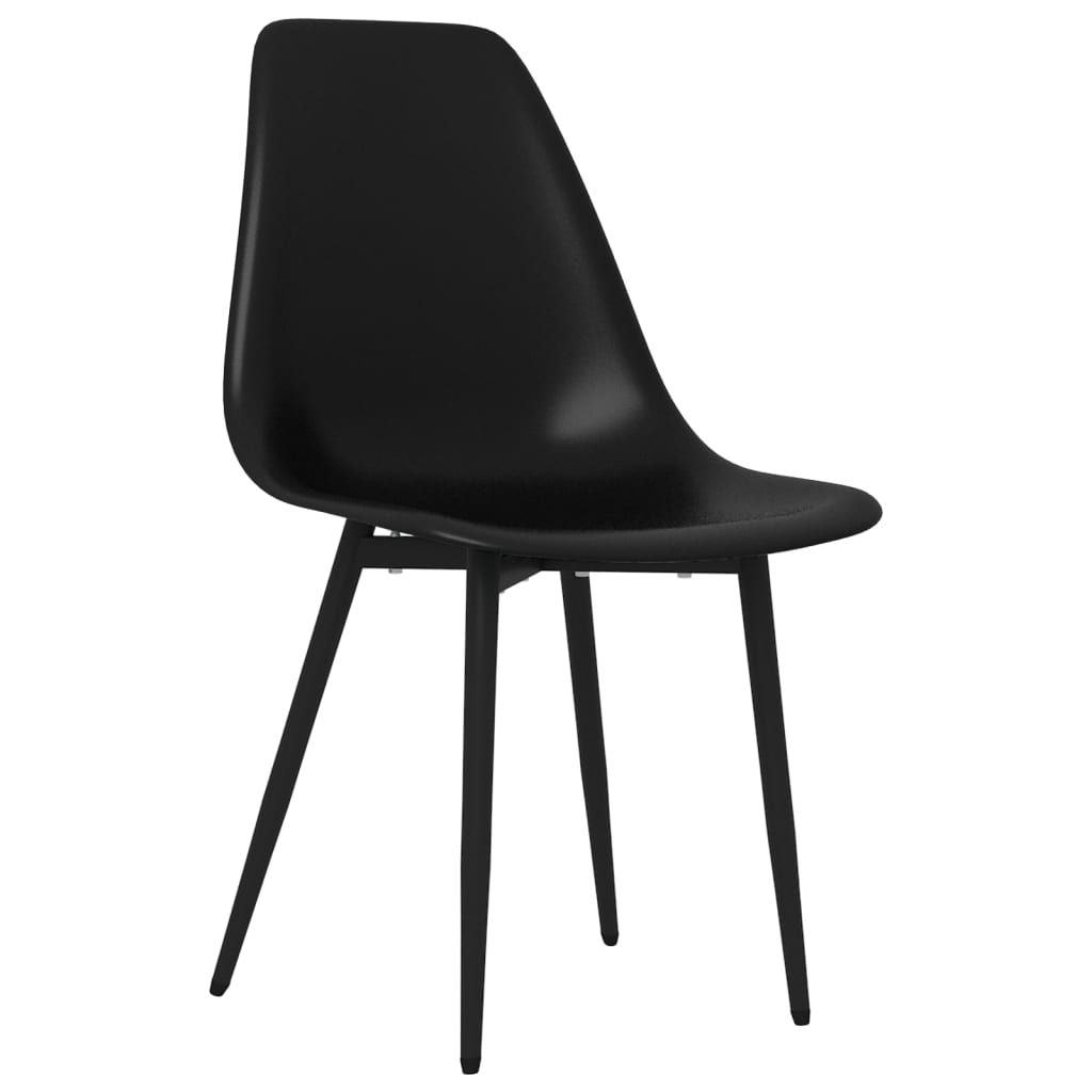 Eetkamerstoelen 6 st PP zwart is nu te koop bij PeponiXL, paradijselijk wonen!