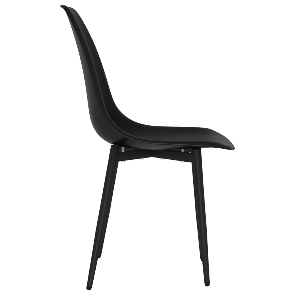 Eetkamerstoelen 6 st PP zwart is nu te koop bij PeponiXL, paradijselijk wonen!