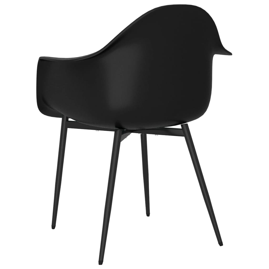 Eetkamerstoelen 6 st PP zwart is nu te koop bij PeponiXL, paradijselijk wonen!