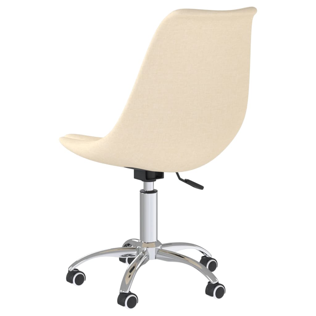 Eetkamerstoelen 4 st draaibaar stof crèmekleurig is nu te koop bij PeponiXL, paradijselijk wonen!